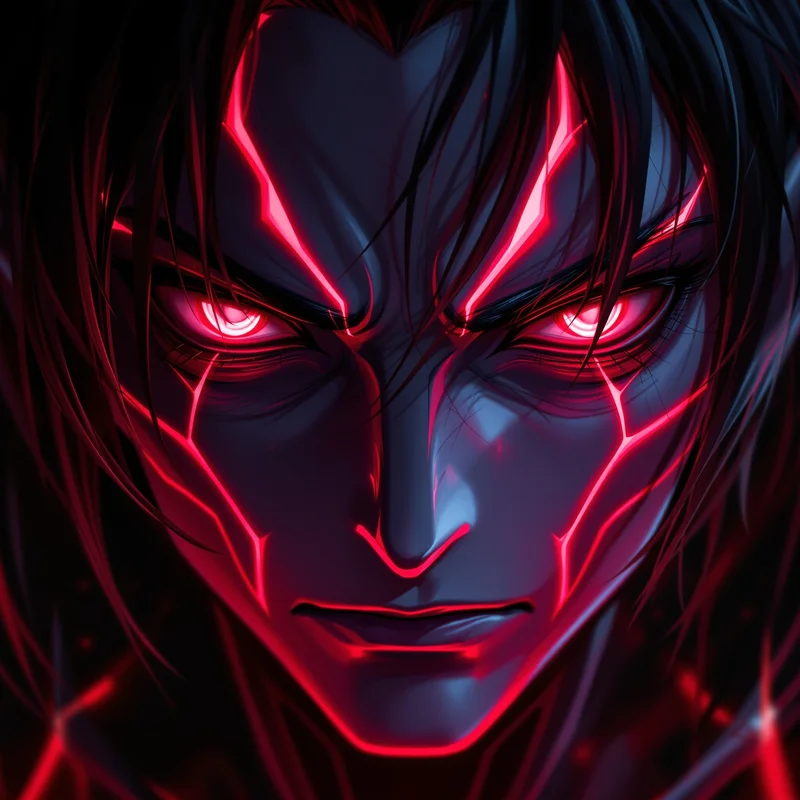 Choso avatar with crimson energy and focused red eyes