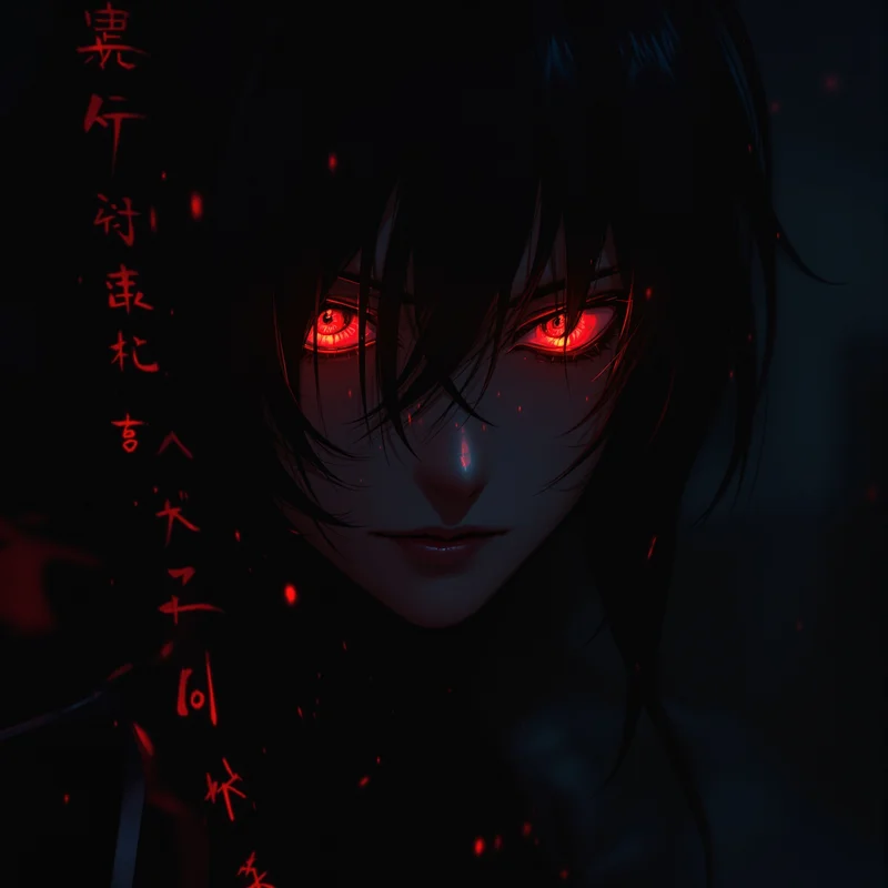 Choso dark aura PFP with moody lighting and serious gaze