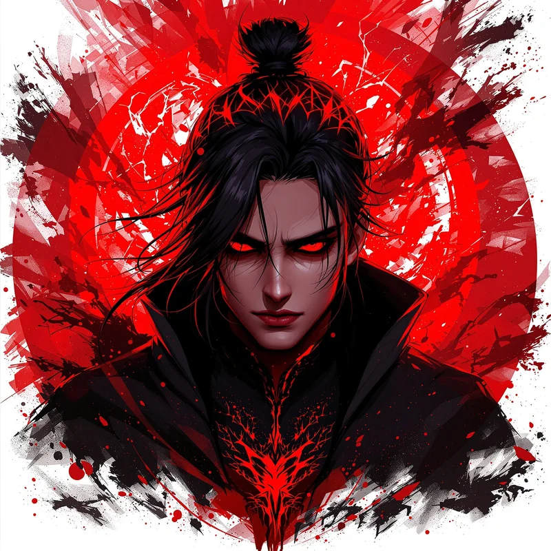 Choso anime avatar portrait with glowing curse energy for profile picture use