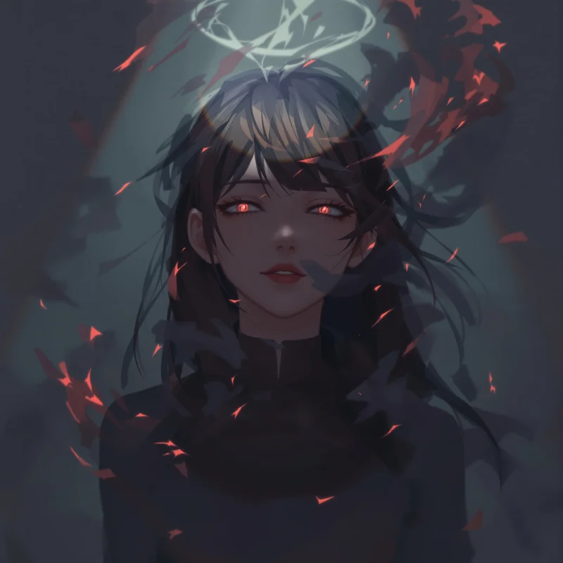 cursed energy Choso portrait with clean square composition for digital profile identity