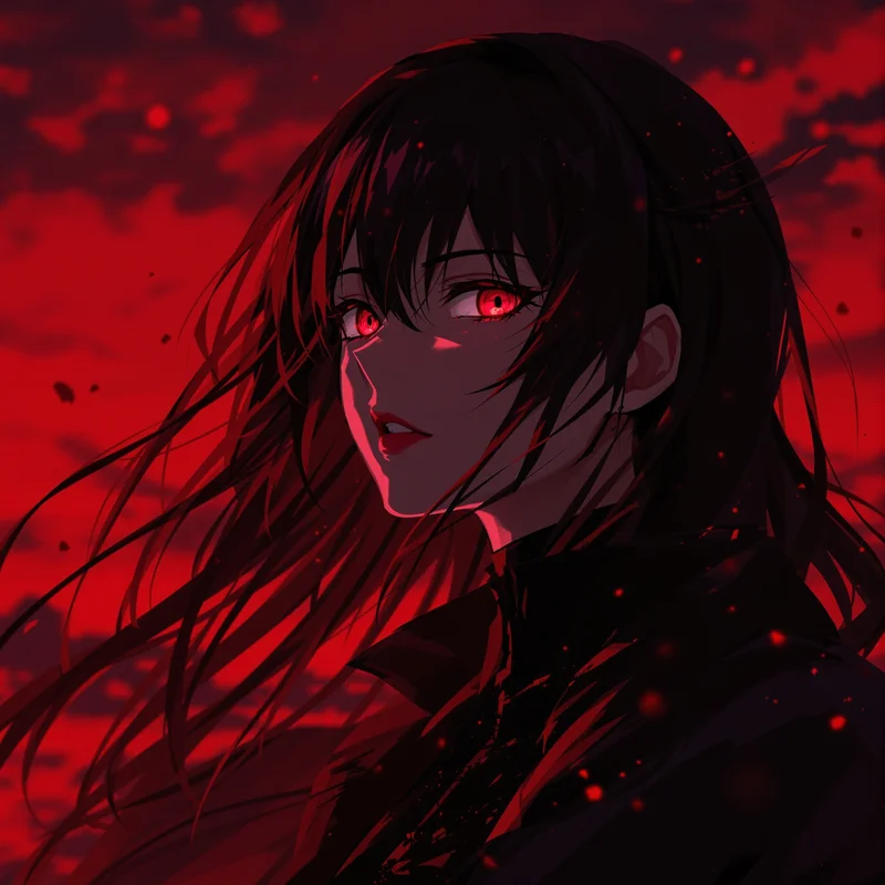 centered Choso PFP portrait with crimson energy effects for social avatar use