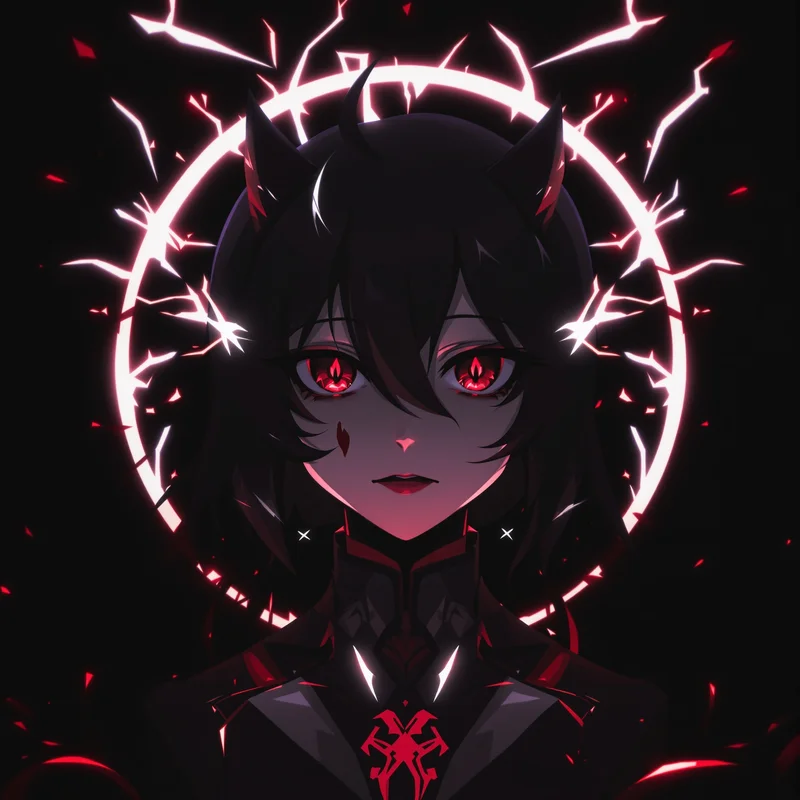 Choso anime avatar portrait with blood curse aura for anime account visuals