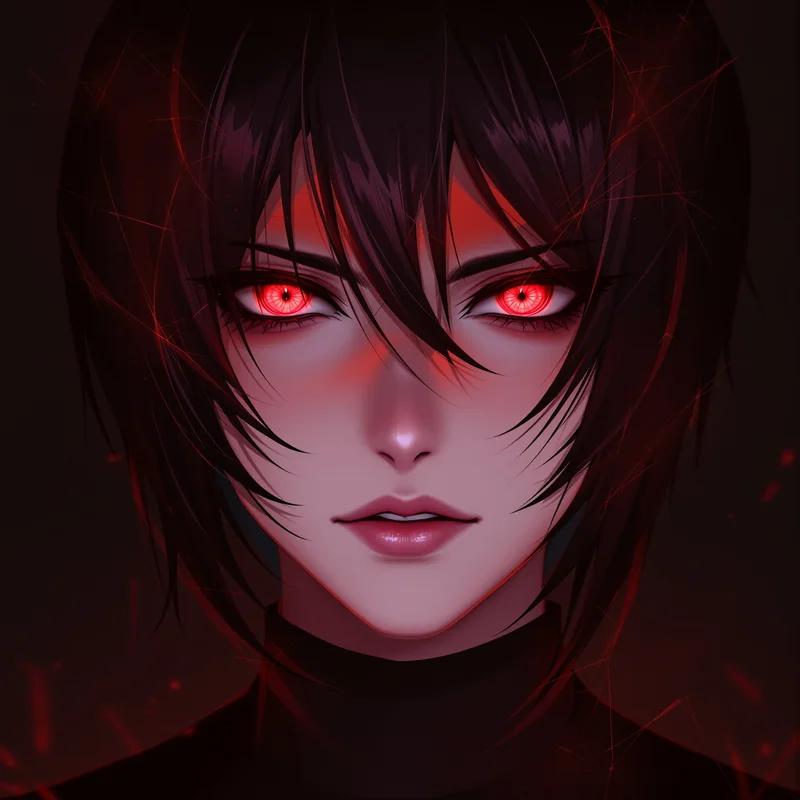 Choso anime character portrait with blood curse aura for anime account visuals