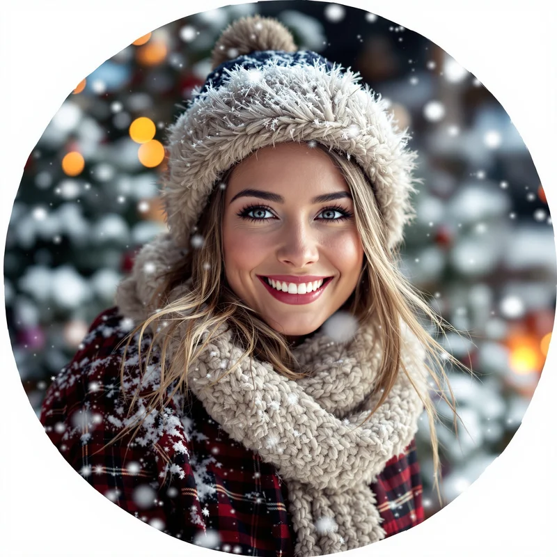 Christmas PFP with cozy composition and strong identity focus