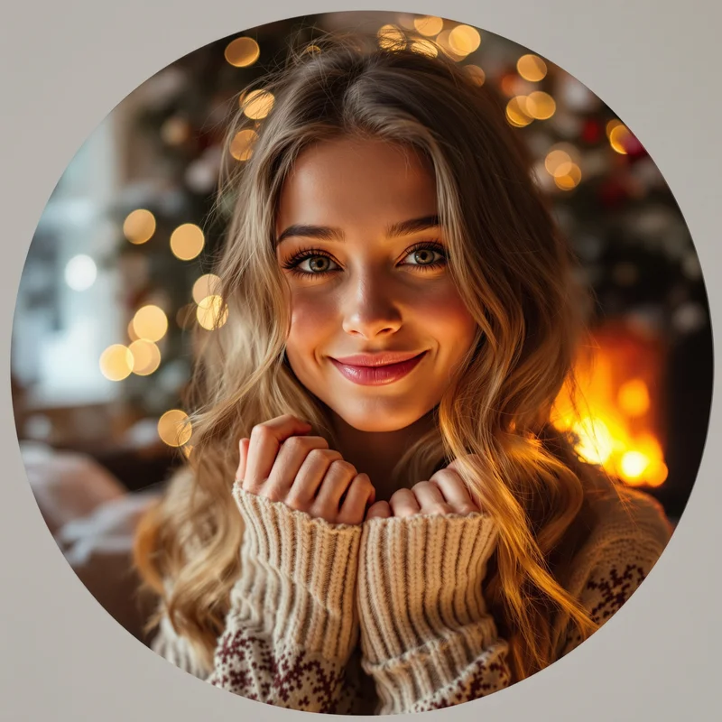 Christmas PFP with cozy composition and strong identity focus