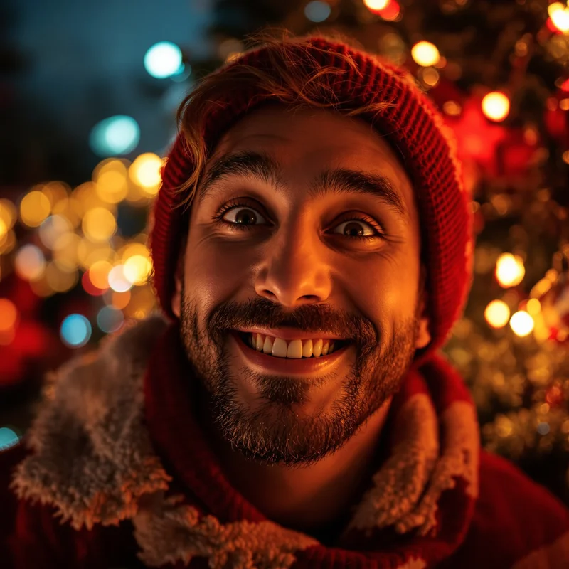 Christmas PFP with cozy composition and strong identity focus