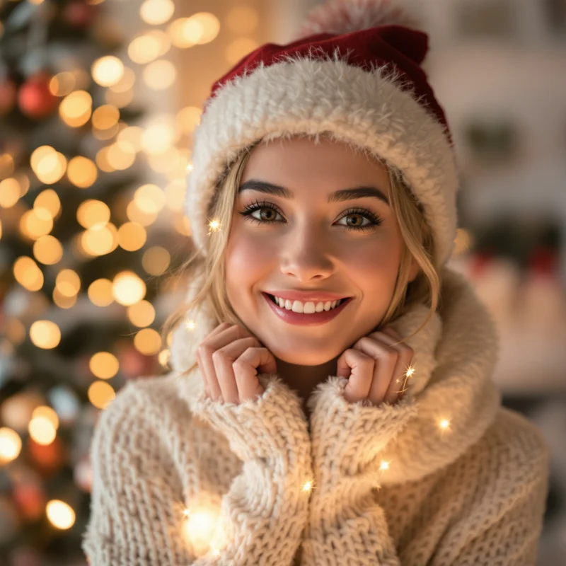 Christmas PFP with cozy composition and strong identity focus