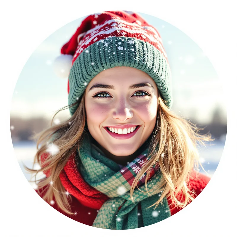 Christmas PFP avatar with festive identity and strong profile readability