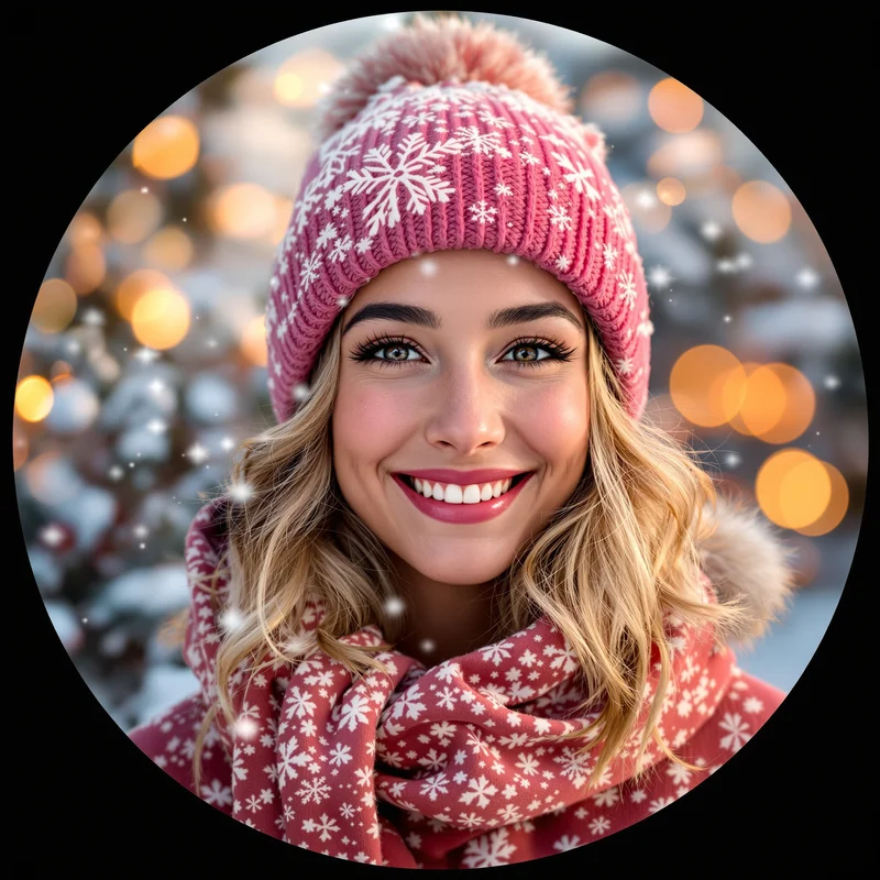 Christmas PFP with cozy composition and strong identity focus