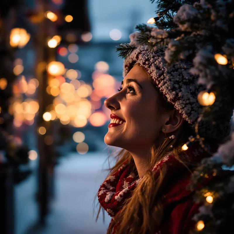 Christmas avatar portrait with seasonal personality and memorable presence