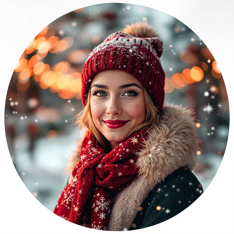Christmas avatar portrait with seasonal personality and memorable presence