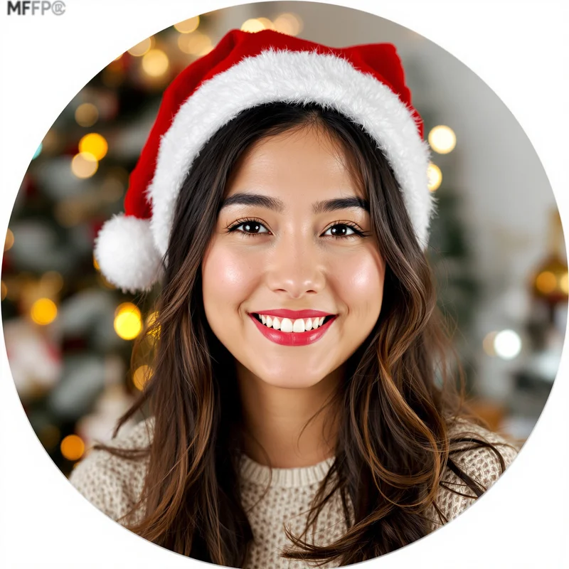 Christmas avatar portrait with seasonal personality and memorable presence