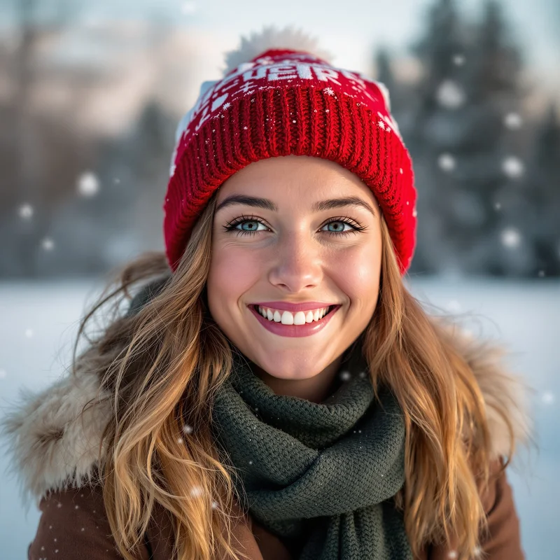Christmas avatar portrait with seasonal personality and memorable presence