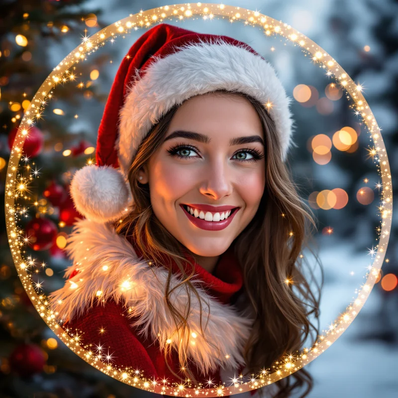 Christmas avatar portrait with seasonal personality and memorable presence