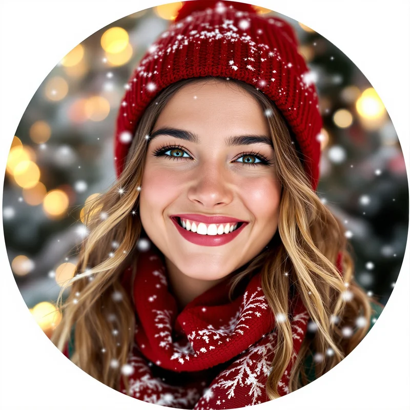 Christmas avatar portrait with seasonal personality and memorable presence