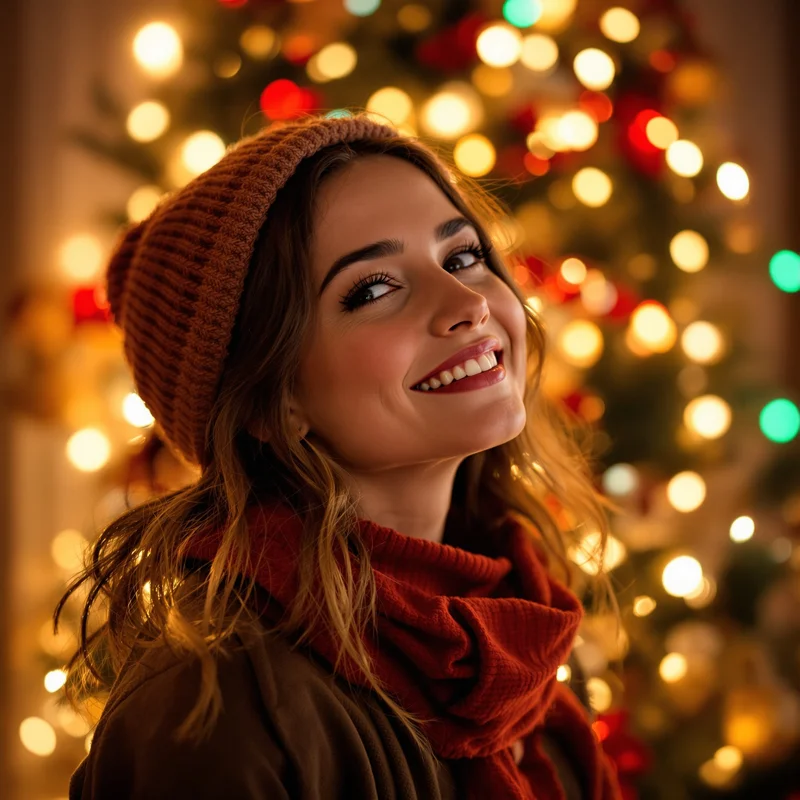 Christmas profile image optimized for visibility, warmth, and recognition