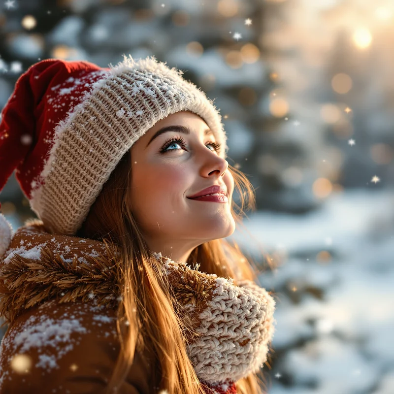 Christmas profile image optimized for visibility, warmth, and recognition