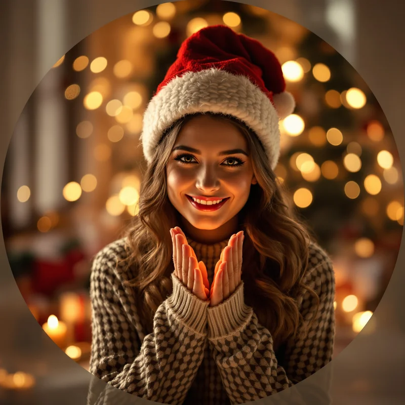 Christmas profile image optimized for visibility, warmth, and recognition