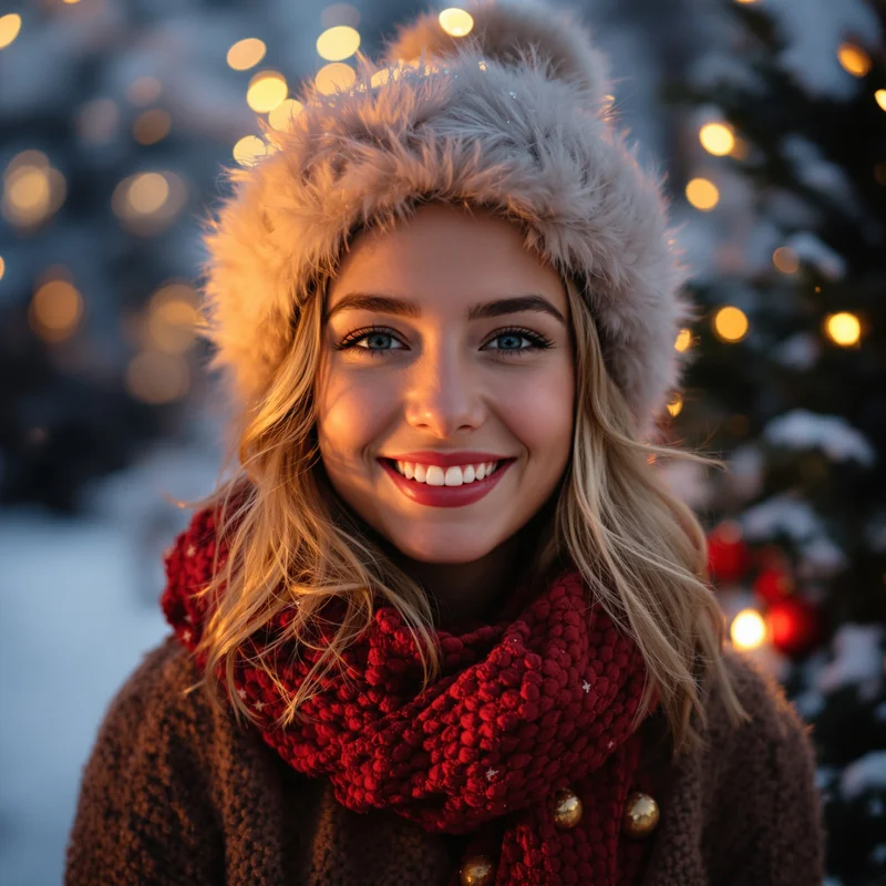 Christmas profile image optimized for visibility, warmth, and recognition