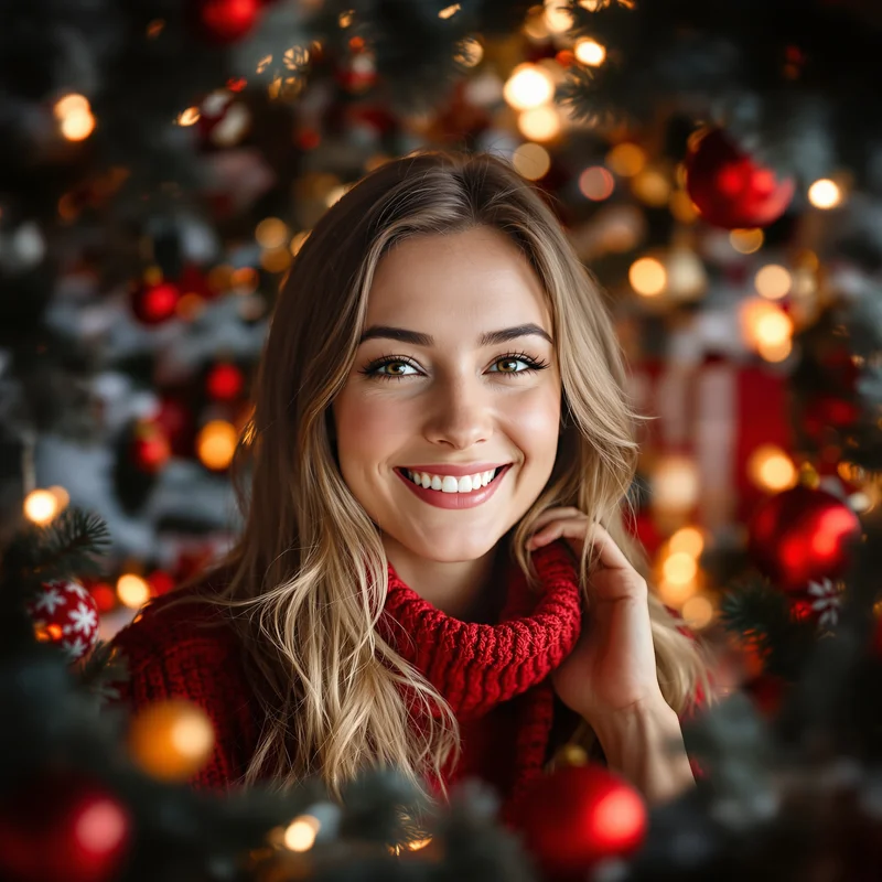 Christmas profile image optimized for visibility, warmth, and recognition