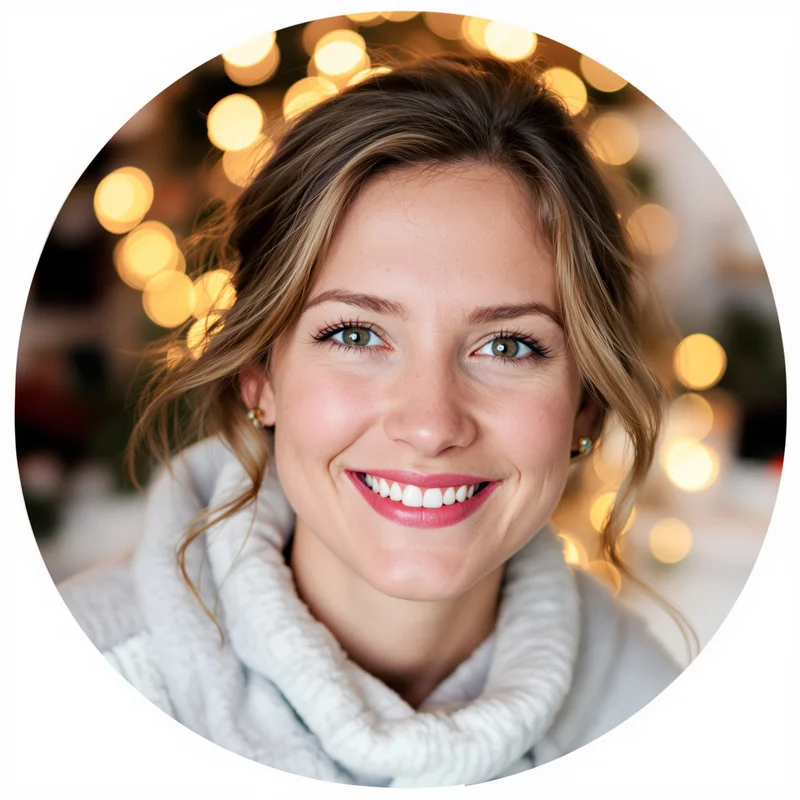 Christmas profile image optimized for visibility, warmth, and recognition