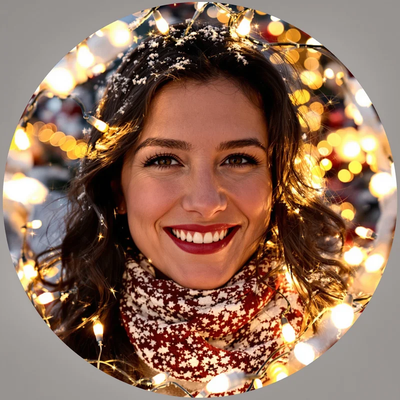 Christmas profile image optimized for visibility, warmth, and recognition