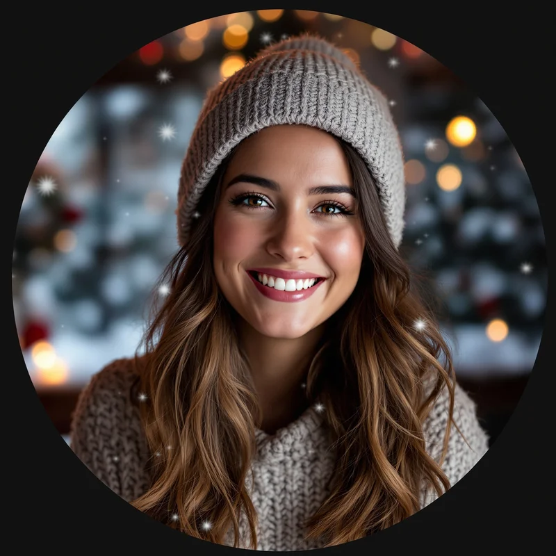 Christmas profile image optimized for visibility, warmth, and recognition