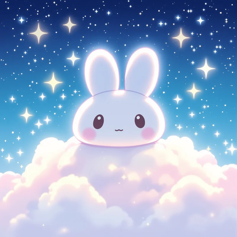 centered Cinnamoroll PFP portrait with subtle glow lighting for social icon design