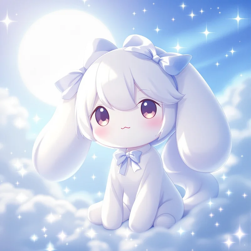 soft Cinnamoroll anime portrait with balanced portrait framing for social icon design