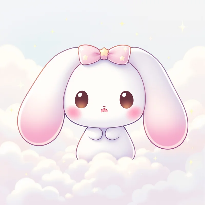 soft Cinnamoroll anime portrait with fluffy kawaii expression for compact portrait display