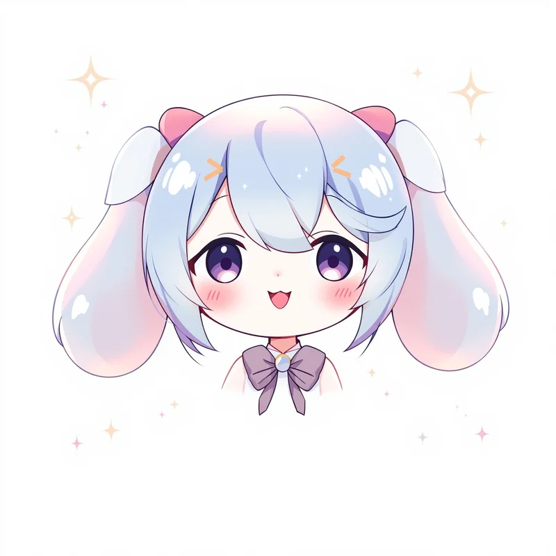 soft Cinnamoroll anime portrait with subtle glow lighting for avatar display
