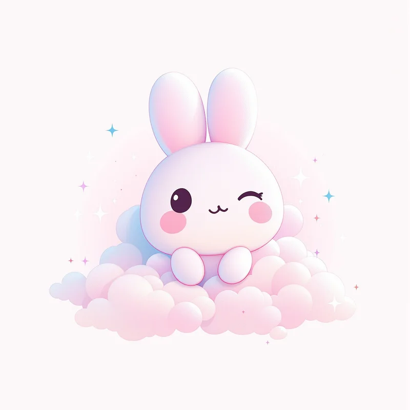 Sanrio Cinnamoroll anime avatar with pastel blue environment for messaging profile icons