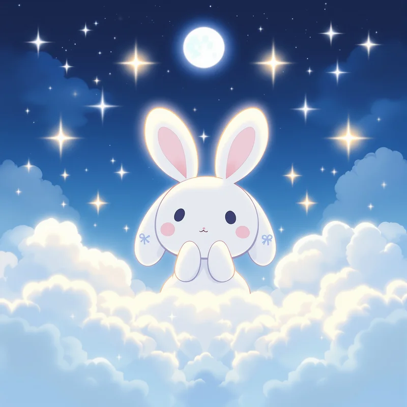 Sanrio Cinnamoroll anime avatar with subtle glow lighting for kawaii account visuals