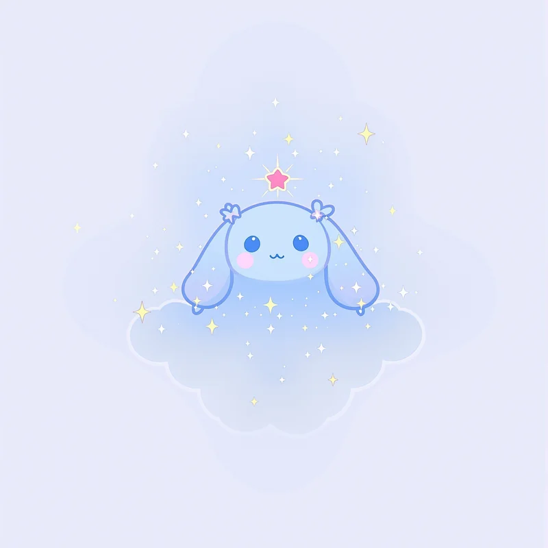 pastel Cinnamoroll PFP artwork with soft pastel background for compact portrait display