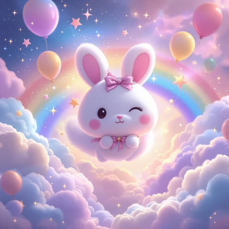 Rainbow Cinnamoroll PFP.