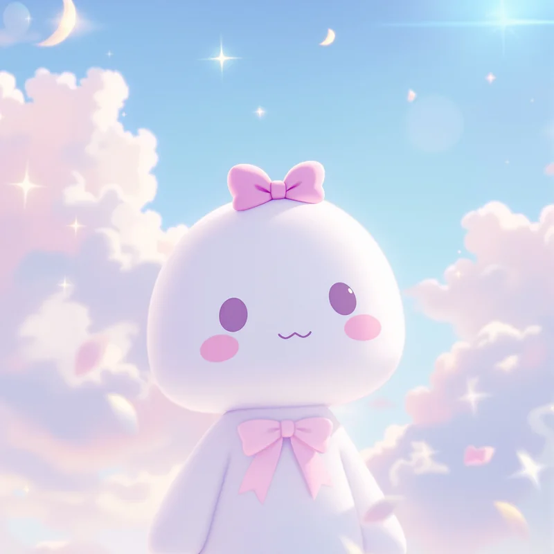 kawaii Cinnamoroll profile icon with pastel blue environment for kawaii account visuals