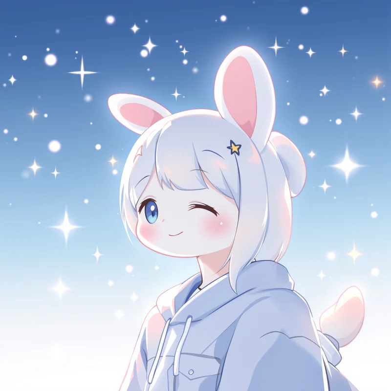 centered Cinnamoroll PFP portrait with soft cloud atmosphere for social icon design