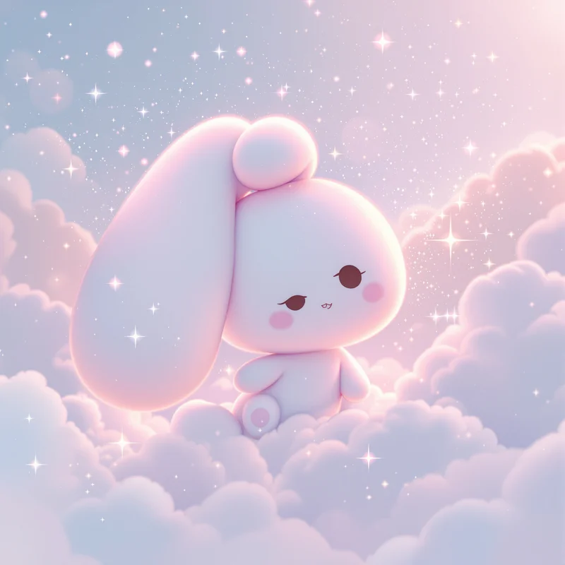 dreamy Cinnamoroll avatar image with pastel blue environment for anime PFP styling