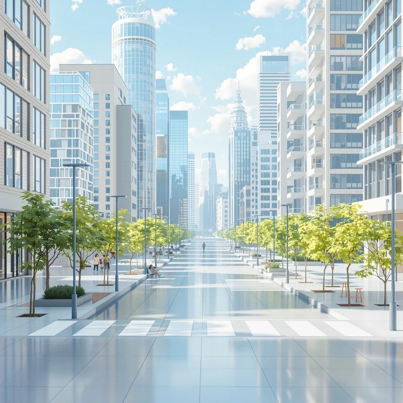 Calm modern city background
