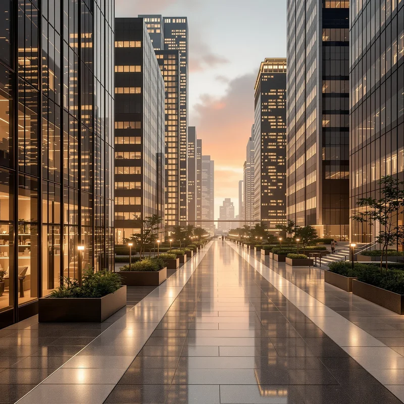 Eternal minimal city background