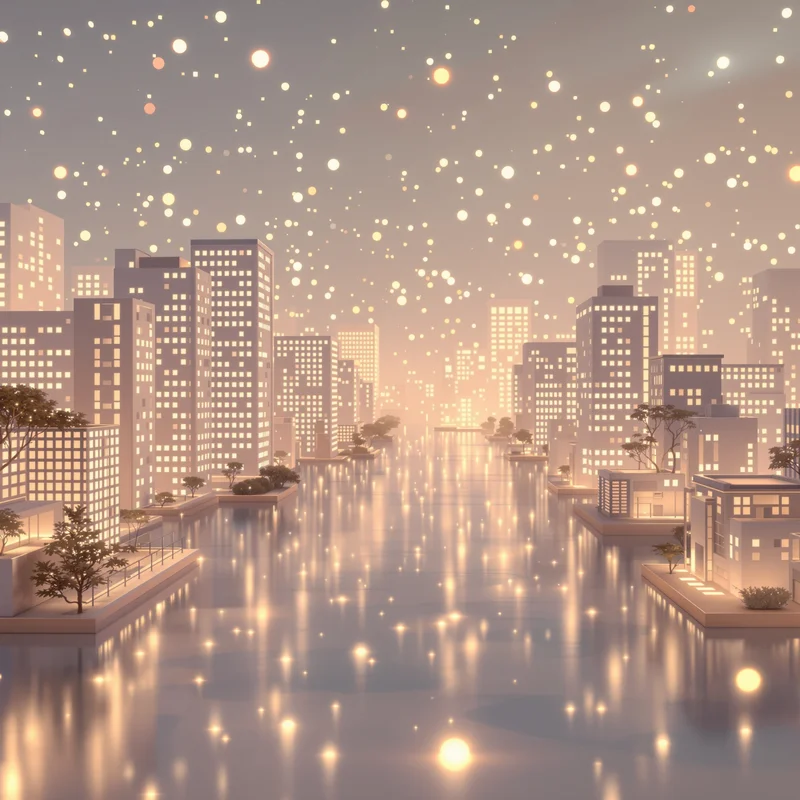 Luminous soft city background