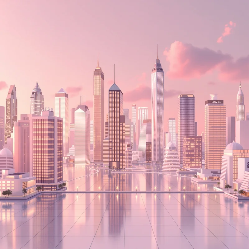 Luxe modern city background