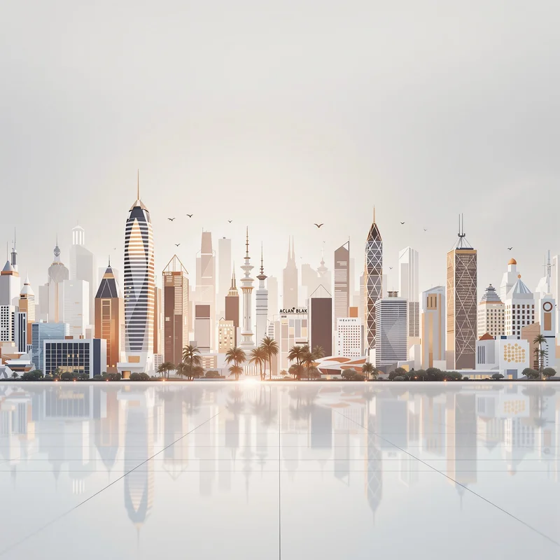 Luxury horizon city background