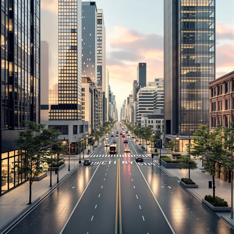 Studio minimal city background