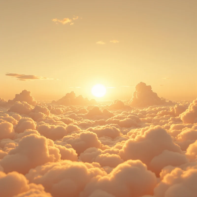Golden horizon cloud background