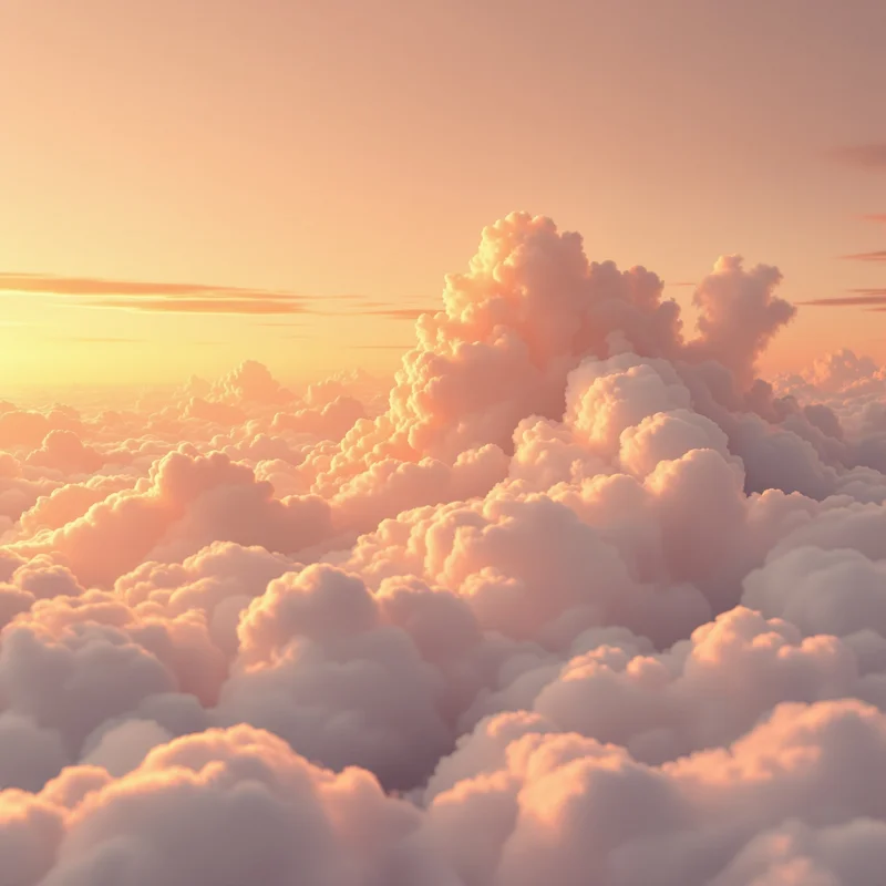 Golden hour cloud background