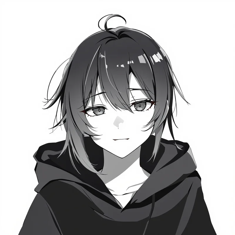 minimal cool avatar with dark background for avatar display