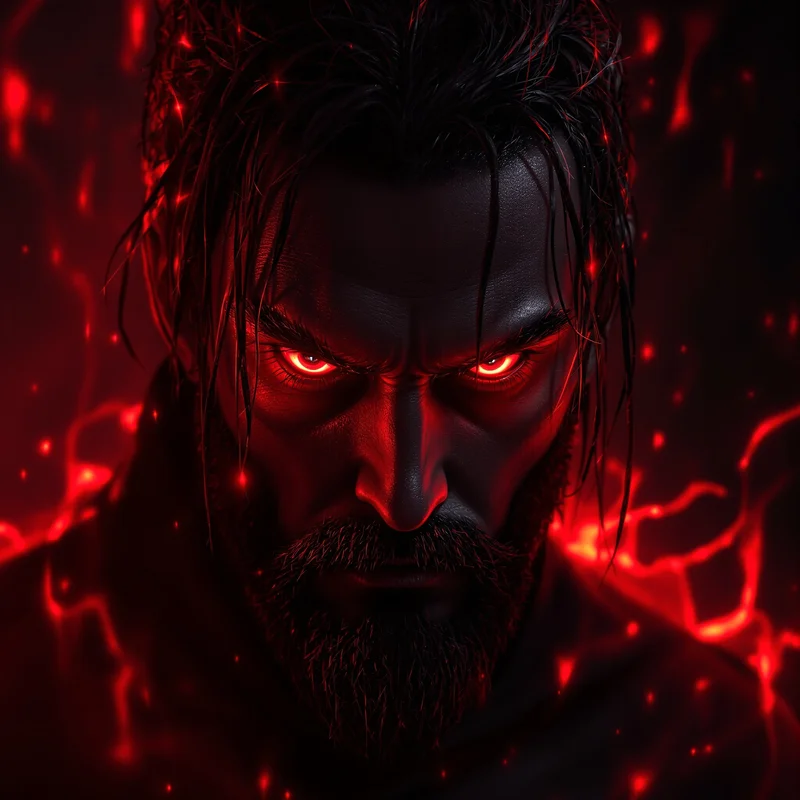Cool PFP with crimson dominance and dark contrast