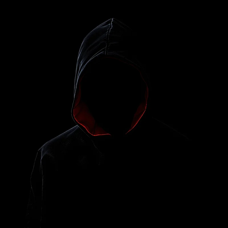 Cool PFP with dark minimal aesthetic and red glow