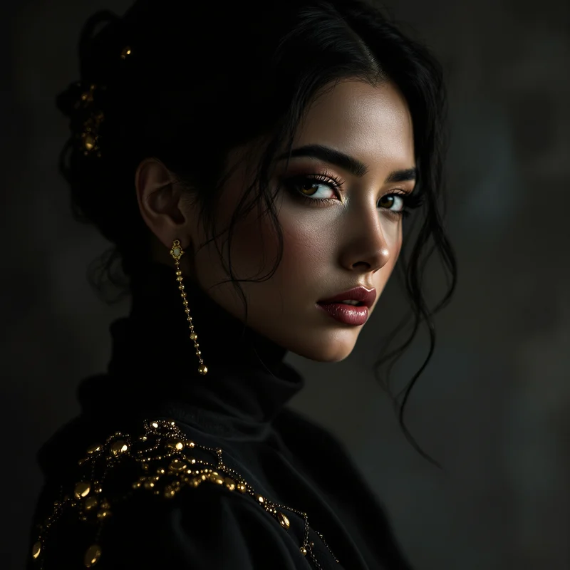 Cool PFP with black gold luxury noir atmosphere